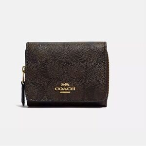 Coach signature trifold wallet